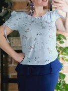 H&M Divided bluzka koszula romantyczna kwiatki r. 36