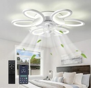 LAMPA WENTYLATOR SUFITOWY Z OSWIETLENIEM PLAFON LED ŻYRANDOL Z PILOTEM