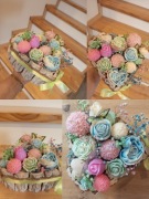 Flowerbox candle box ze świeczkami handmade