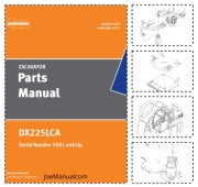 Doosan DX225LCA Excavator Parts Catalog Katalog części, schematy budowy