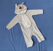 Pajacyk welurowy kombinezon świąteczny Renifer dla dzieci wiek 6-9 miesięcy