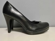 Nowe czółenka obcasy czarne klasyczne 37 Graceland obcas 9cm Deichmann