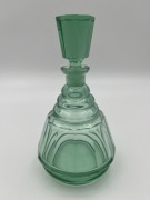 Karafka zielona vintage retro art deco