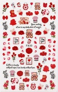 Naklejki na paznokcie Walentynki / Miłość / Love duży arkusz 