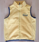 Żółta polarowa kamizelka, bezrękawnik z haftem "TRAVERSE CITY MICHIGAN"