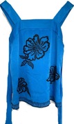 Bluzka COAST. 100% jedwab. Niebieska, haftowana. Roz 34/XS