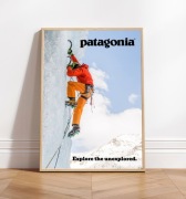 Patagonia climber mountain góra plakat A3 z ramą (29,7 cm x 42 cm)