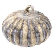 Szklana Figurka Dynia ( Największa ) - Postarzane złoto srebro