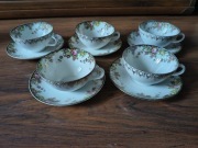 MZ ALTROHLAU Filiżanka Duet Girlandy Kwiatowe Czechoslovakia kawa