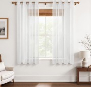 Mrtrees Firanki Z Oczkami Białe 2x 140x120