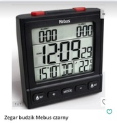 Zegar budzik Mebus czarny 
