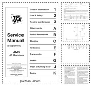 JCB JS Series Excavator AMS Service Manual Instrukcja serwisowa 9803/6450