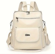 Nowy plecak damski. Skórzany Przegródki. Plecako-torebka