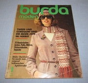 Burda Moden 9/1974 + wykroje Vintage Moda szycie krawiectwo