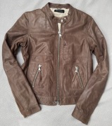 Skórzana kurtka Mercedes-Benz – Brązowa, Rozmiar 42 (S)