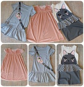 Sukienki 3szt. - Cool Club, H&M i in. -128/134 NOWE