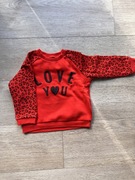 Bluza Benetton  2 l czerwona w panterkę 