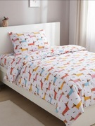 Pościel dziecięca w jamniki 140x200 Boże Narodzenie