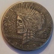 Peace Dollar czaszka szkielet dolar