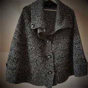 Carry-Ponczo z Golfem jak pelerynka-melanż - 40/42