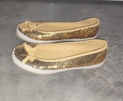 Trampki baleriny r. 36 / 23 cm cekiny złote