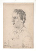 Portret kolegi z oddziału –  szkic autorstwa muszkietera Johanna Haase