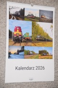 Kalendarz 2026 ścienny A3 lokomotywy pociągi kolej prezent polska