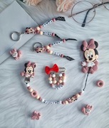 Zestaw zawieszka do smoczka+gryzak+przypinka+2x brelok 