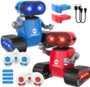 Roboty sterowane RC zestaw 2 sztuki LED muzyka tańczące akumulatory