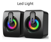 Głośniki komputerowe PC Sound Box z mikrofonem, HiFi, USB, LED 