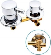 AFUDER Mosiężny zawór prysznicowy 2/3/4/5-drożny, chromowany, ścienny