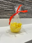 ŚWIECA OZDOBNA W KSZTAŁCIE RÓŻY - ŻÓŁTA