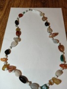 Korale kolorowe agat Boho vintage 