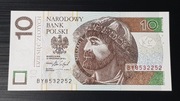 10 ZŁOTYCH 2016 seria BY 8532252