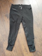 Bryczesy EQUIPAGE czarne z pełnym lejem, silikonowym rozmiar 44