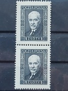 Fi 302** Ignacy Mościcki , znaczki z bloku nr. 4  , parka pionowa 1937r.