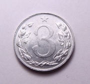 Czechosłowacja 3 halerze 1954 PIĘKNA!