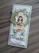 Kartka dla dziewczynki shaker box z wróżkami, 5, 4, 3, 2, 1 urodziny