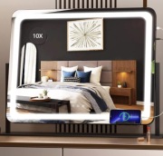 Hasipu lustro LED 55x45 cm czarne 360°