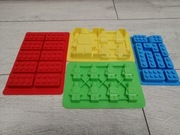 Zestaw foremki silikonowe LEGO ludziki roboty klocki czekolady pierniki 