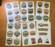 Korona Polskich Gór - zestaw 35 ilustrowanych naklejek