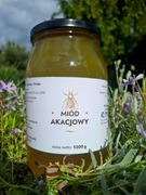 Miód akacjowy słoik 1,3kg.