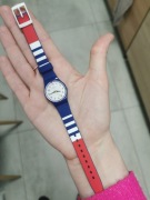 Marynarski zegarek swatch lady czytelne Indeksy 