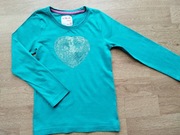 BLUZECZKA KOSZULKA Z SERDUSZKIEM CEKINY ROZM 110