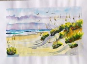 Akwarela o tematyce marynistycznej