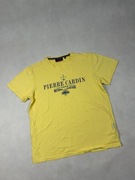 Piękna żółta bawełniana koszulka bluzkami-shift Pierre Cardin bawełniana
