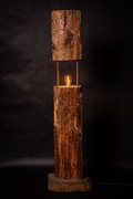 Lampa drewniana, lampa stojąca rustykalna