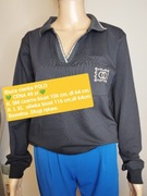 Bluza z kołnierzykiem SM L XL MEGI Collection oliwka czarna 