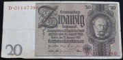 " Ros.174c (bez znaku wodnego) 20 Reichsmark 0.1945   ...za 7.99zl