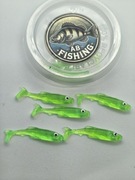 Płoć 38mm 5szt AB FISHING TikTok zielony uv